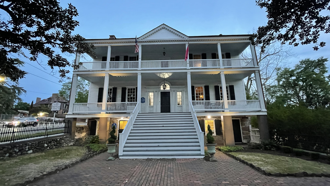 Burgwin-Wright House — historic Wilmington downtown landmark at twilight
